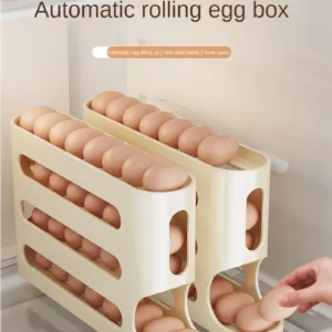 2-4-layer Slide Egg Storage Box Ladder Style Egg Box Storage Refrigerator Side Door Large Capacity Automatic Egg Rolling Machine