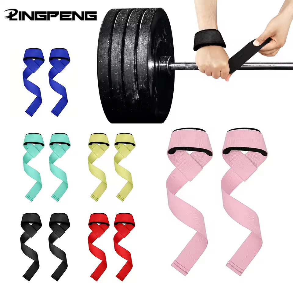 2PCS Weightlifting Straps Lifting Wrist Straps Strength Training Deadlifts Crossfit Hand Grips Wrist Support - Image 2