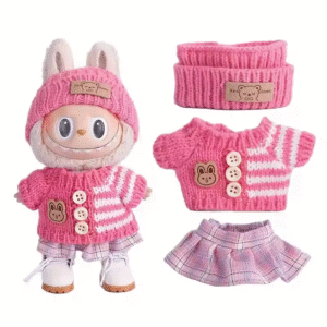 Doll Sweater Pants Shoes set For labubu Clothes 17 cm Doll Accessories,Toys For Girls,Christmas Festival Birthday Present q