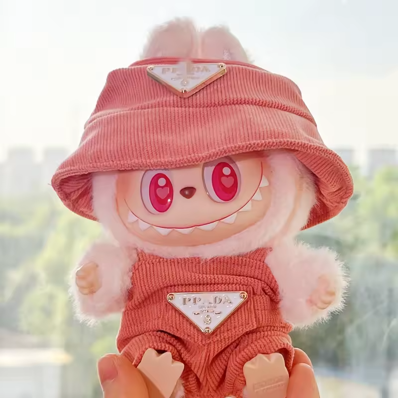 Labubu Corduroy Mini Doll Clothing Set Toys Cute Hats Clothes Shoes Vinyl Doll Accessories Training Sitting Party Games Toys