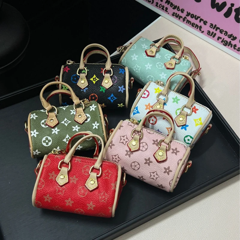 Mini Old Flower Pillow Bag Coin Wallet Headphone Bag Airpods 4 Pro 2 3 universal Car Key Bag Can hold other small items