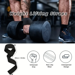 2PCS Weightlifting Straps Lifting Wrist Straps Strength Training Deadlifts Crossfit Hand Grips Wrist Support