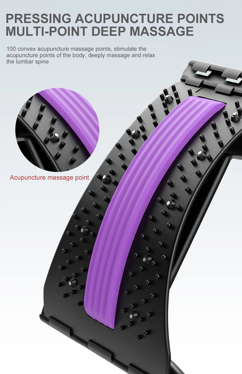 Back Stretcher Multi-Level Adjustable Massager Waist Neck Fitness Lumbar Cervical Spine Cervical Spine Support Massager Lying - Image 5