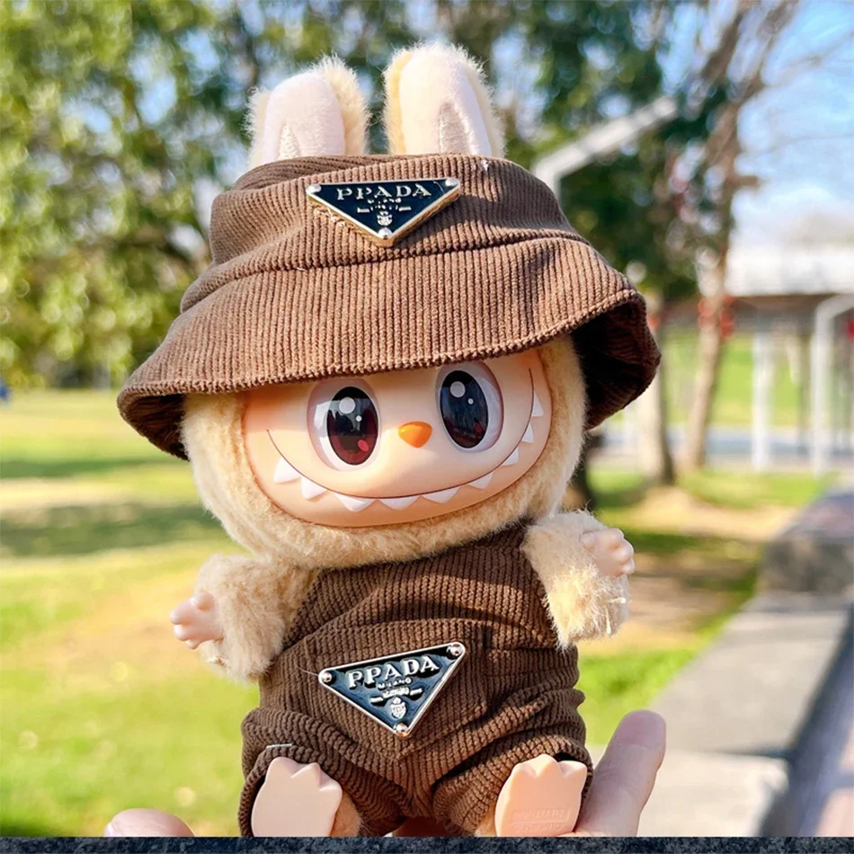 Labubu Corduroy Mini Doll Clothing Set Toys Cute Hats Clothes Shoes Vinyl Doll Accessories Training Sitting Party Games Toys - Image 5