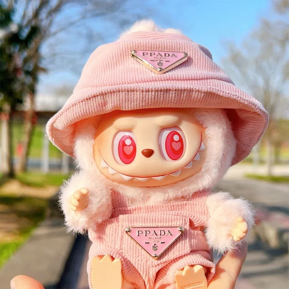 Labubu Corduroy Mini Doll Clothing Set Toys Cute Hats Clothes Shoes Vinyl Doll Accessories Training Sitting Party Games Toys - Image 7