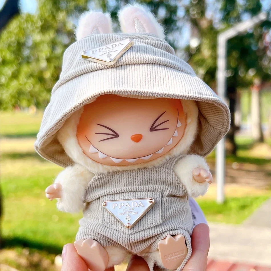 Labubu Corduroy Mini Doll Clothing Set Toys Cute Hats Clothes Shoes Vinyl Doll Accessories Training Sitting Party Games Toys - Image 8