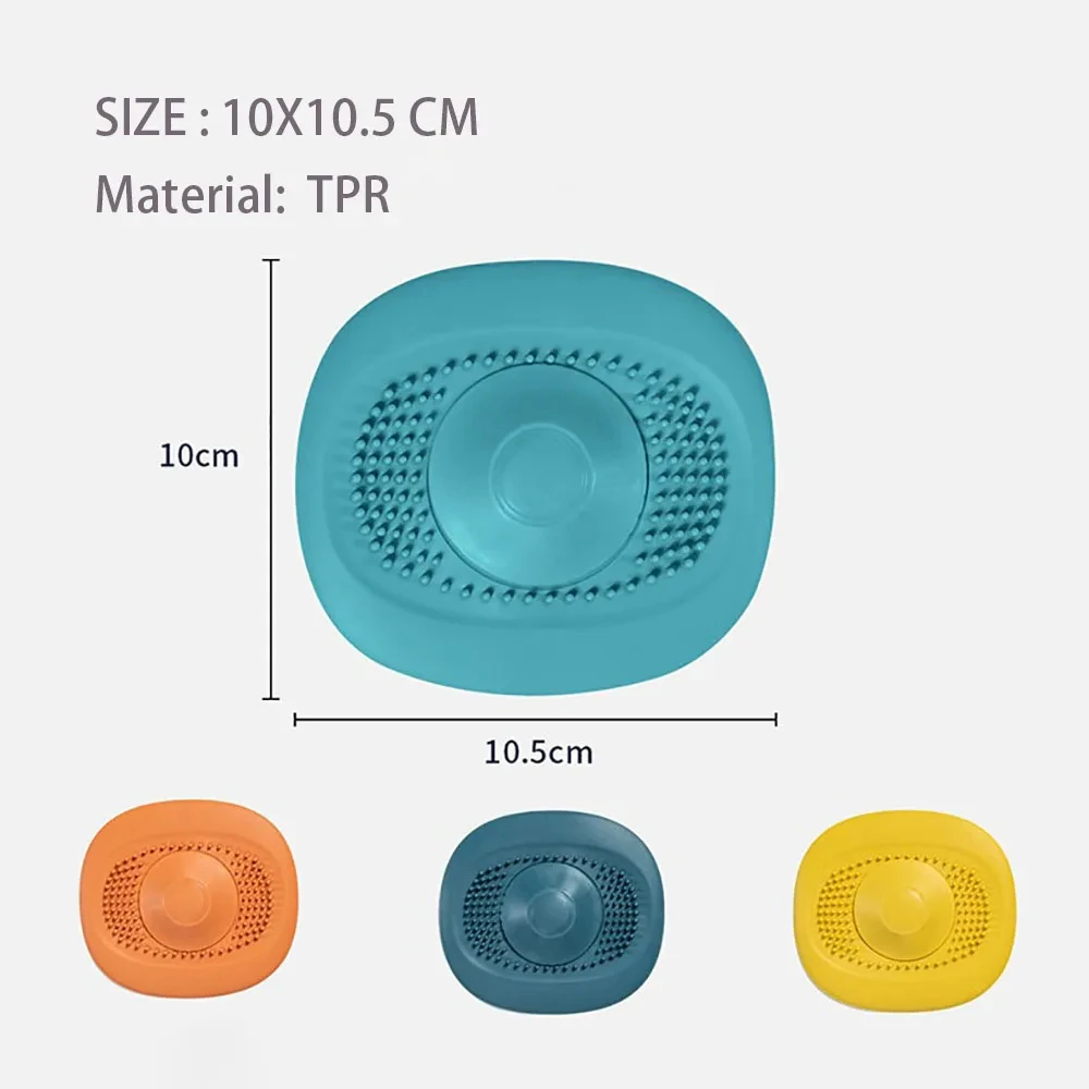 Silicone Anti-blocking Bathtub Stopper for Bathroom Floor Drain Shower Sink Kitchen Household Strainer Tools - Image 3