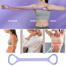 Stretch Strap Yoga 8-figure Tensioner Yoga Tool Open Back Practice Shoulder Yoga Stretching Belt Elastic Stretch Band Workout - Image 3
