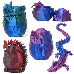 Creative Decompression Dragon Egg Chameleon Pendulum 3D Printing Complete Set of Gifts Colorful Set Toys Colorful Decoration