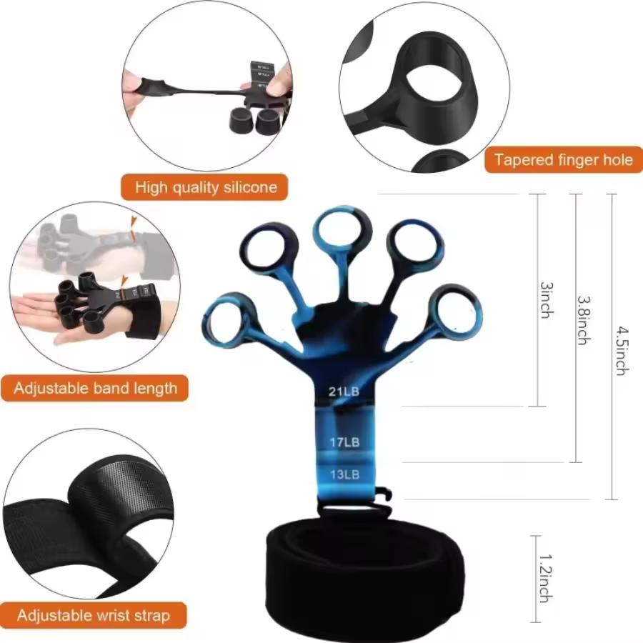 Finger Gripper Finger Exerciser Guitar Finger Exerciser 6 Resistant Levels Recovery Physical Tools Hand Strengthener For Patient - Image 5