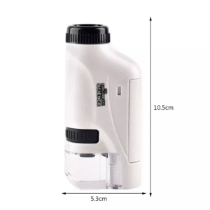 Mini Pocket Microscope Kit 60X-120X Handheld Microscope with LED Light for Kids