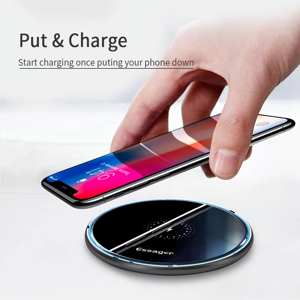 Essager 15W Qi Wireless Charger 12 11 Pro Max X Xiaomi mi 10 Samsung S20 - Image 2