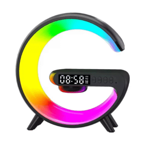 Night Light Bluetooth Speaker LED Wireless Charging Timer Alarm Clock Lamp