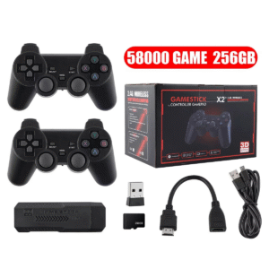256G 58000+ Retro Games Video Game Console TV Stick 4K HDMI Wireless Controller