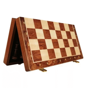 Wooden Chess Set, Folding, Classic Handcrafted, Walnut Board, Gift