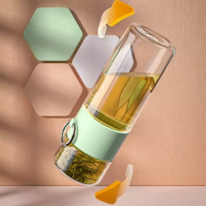 Reusable 400ML Tea Water Bottle with Tea Filter Portable Tea Water Cup Plastic