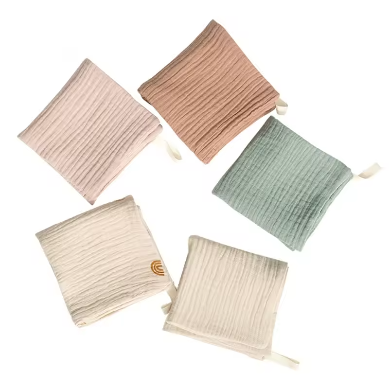 5pcs Baby Saliva Soft Absorbent Gauze Cotton Burp Cloth Kindergarten Handkerchief Newborn Washcloth Nursing Towel - Image 5