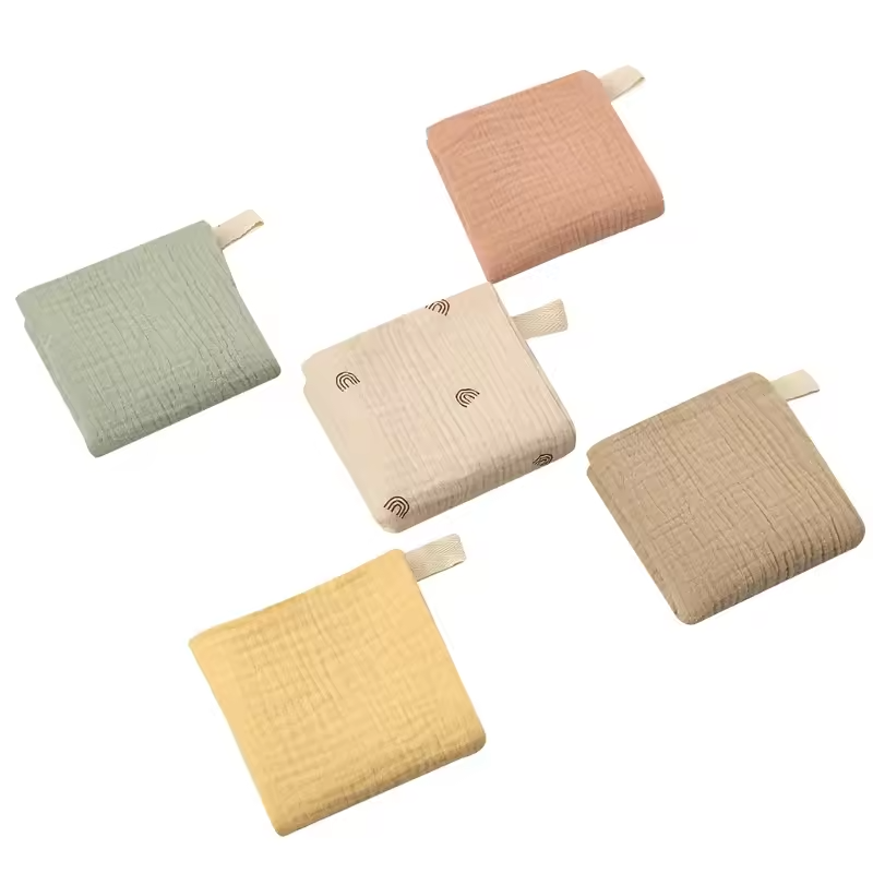 5pcs Baby Saliva Soft Absorbent Gauze Cotton Burp Cloth Kindergarten Handkerchief Newborn Washcloth Nursing Towel - Image 4