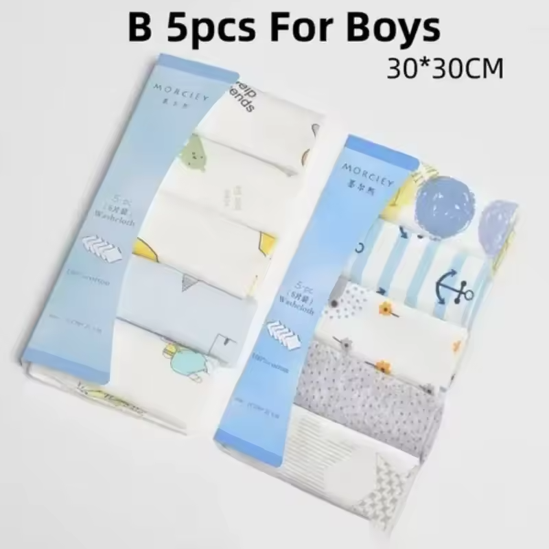 5/8pcs/pack Cotton Newborn Baby Towels Saliva Towel Nursing Towel Baby Boys Girls Bebe Toalha Washcloth Handkerchief Cloth Wipes - Image 3