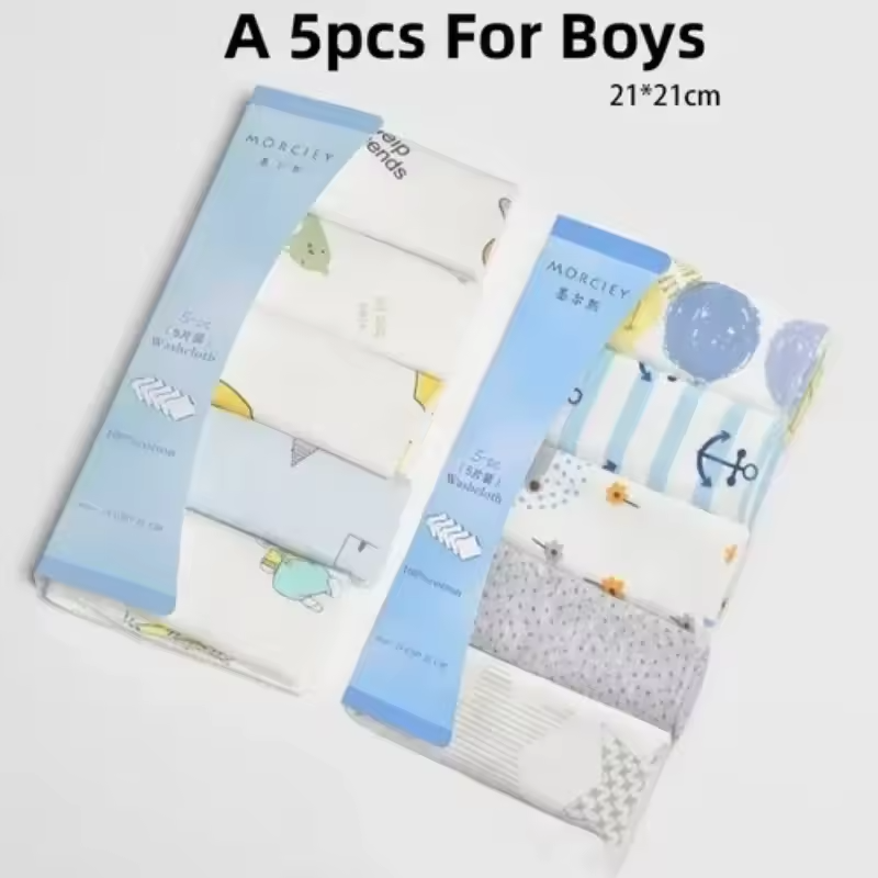 5/8pcs/pack Cotton Newborn Baby Towels Saliva Towel Nursing Towel Baby Boys Girls Bebe Toalha Washcloth Handkerchief Cloth Wipes - Image 5